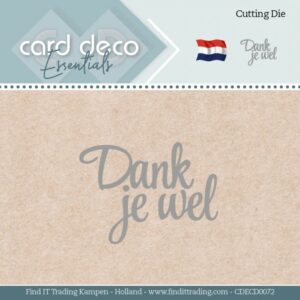 Snijmal - Card Deco Essentials - Dank Je Wel - CDECD0072