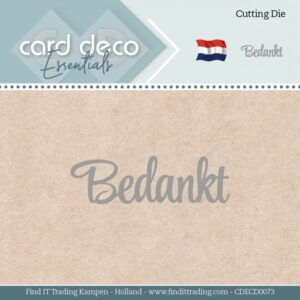 Snijmal - Card Deco Essentials - Bedankt - CDECD0073