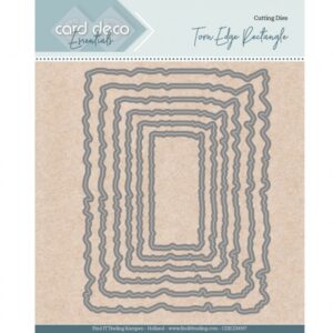 Snijmal - Card Deco Essentials - Torn Edge Rectangle - CDECD0097