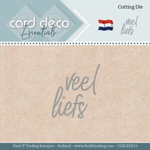 Snijmal - Card Deco Essentials - Veel Liefs - CDECD0113