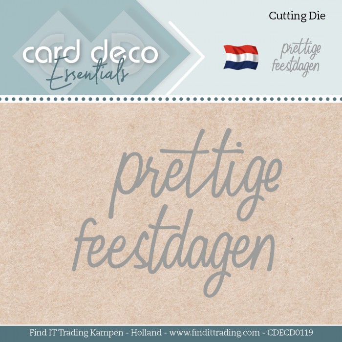 Snijmal - Card Deco Essentials - Prettige Feestdagen - CDECD0119