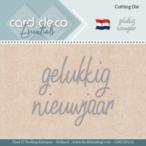 Snijmal - Card Deco Essentials - Gelukkig Nieuwjaar - CDECD0121
