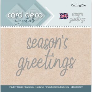 Snijmal - Card Deco Essentials - Season's Greetings - CDECD0129