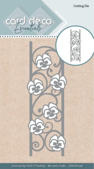 Snijmal - Card Deco Essentials - Pansies Border - CDECD0138