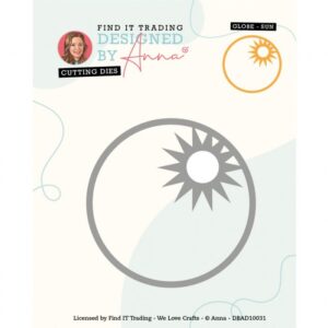 Snijmal - Designed By Anna - Mix & Match Cutting Dies: Globe-Sun - DBAD10031