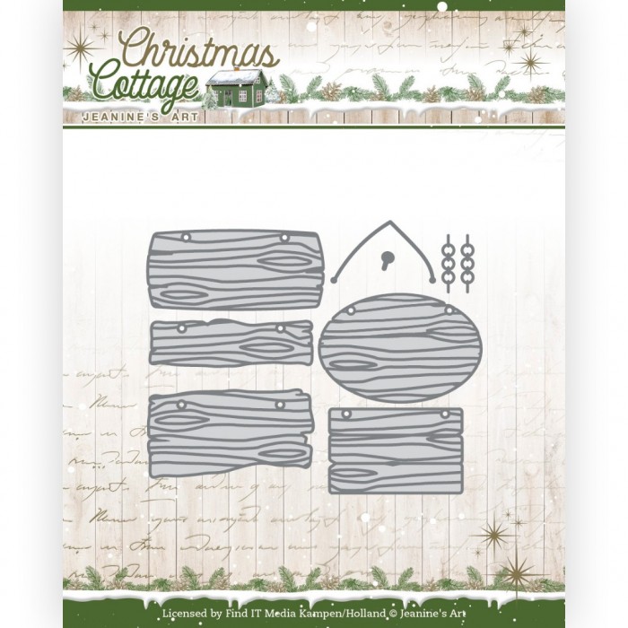 Snijmal - Jeanine's Art - Christmas Cottage - Wooden Sign Boards - JAD10141