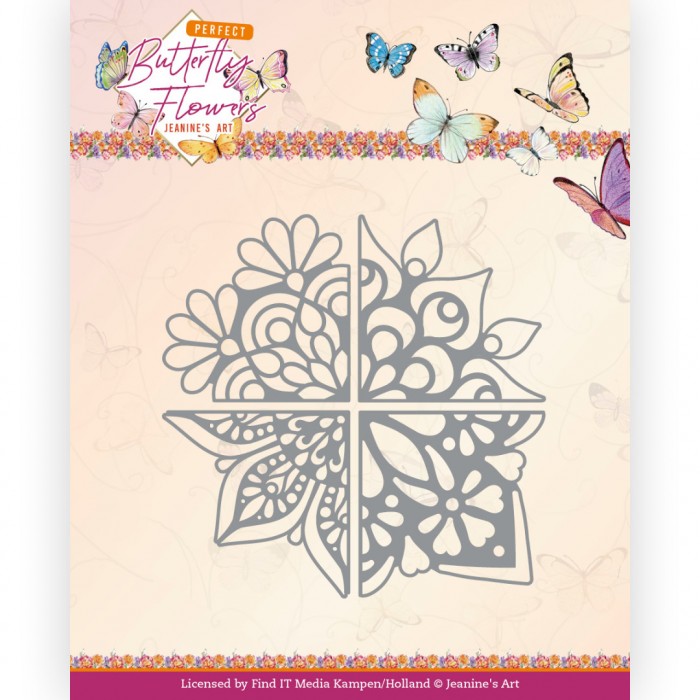 Snijmal - Jeanine's Art - Perfect Butterfly Flowers - 4-in-1 Corner - JAD10151