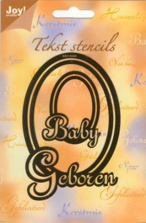 Snijmal - Joy! Crafts - Tekst Stencils: Baby & Geboren - 6001-0026