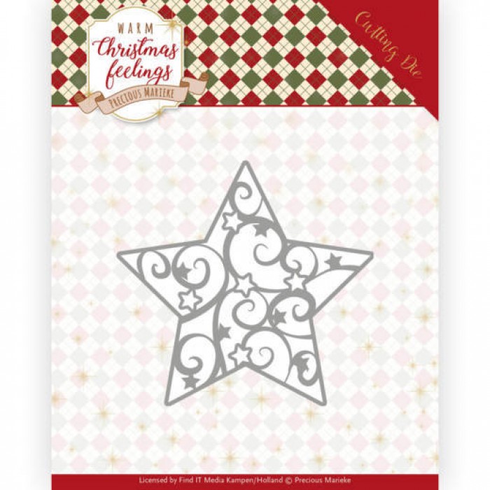 Snijmal - Precious Marieke - Warm Christmas Feelings: Swirl Star - PM10163