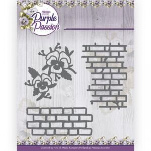Snijmal - Precious Marieke - Purple Passion: Wall With Pansies - PM10246