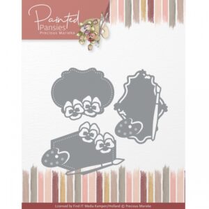 Snijmal - Precious Marieke - Painted Pansies: Pansies Labels - PM10264