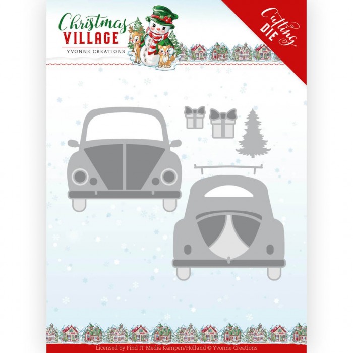 Snijmal - Yvonne Creations - Christmas Village - Christmas Car - YCD10207