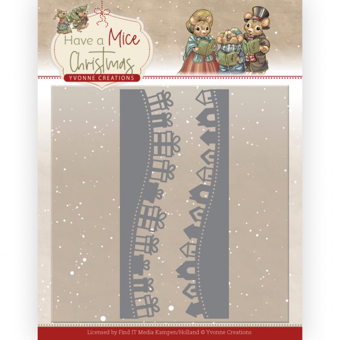 Snijmal - Yvonne Creations - Have a Mice Christmas - Christmas Gift Borders - YCD10250