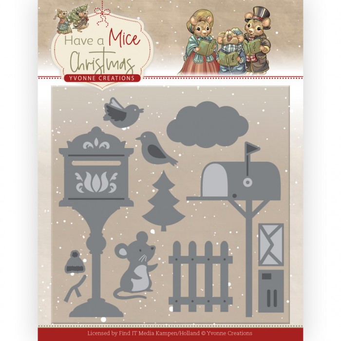 Snijmal - Yvonne Creations - Have a Mice Christmas - Christmas Mouse Letters - YCD10251