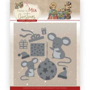 Snijmal - Yvonne Creations - Have a Mice Christmas - Christmas Mouse Gift - YCD10252