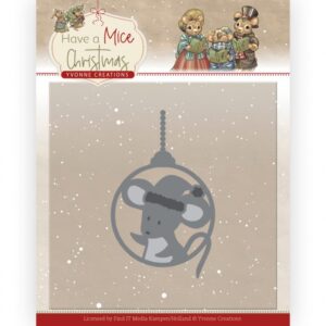 Snijmal - Yvonne Creations - Have A Mice Christmas: Christmas Mouse Bauble - YCD10253