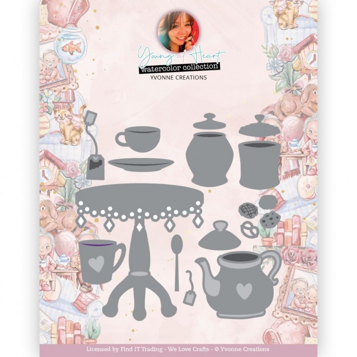 Snijmal - Yvonne Creations - Young at Heart - Tea Time - YCD10342