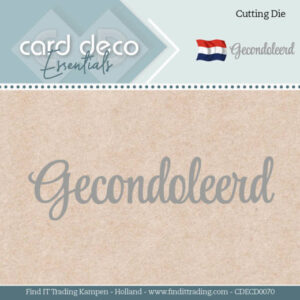 Snijmal - Card Deco Essentials - Gecondoleerd - CDECD0070