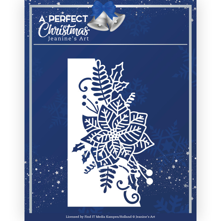 Snijmal - Jeanine's Art - A Perfect Christmas: Poinsettia Border - JAD10159
