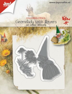 Snijmal - Joy! Crafts - Gnomelady With Flowers - 6002/1207