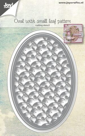 Snijmal - Joy! Crafts - Oval with small Leaf Pattern - 6002/1073