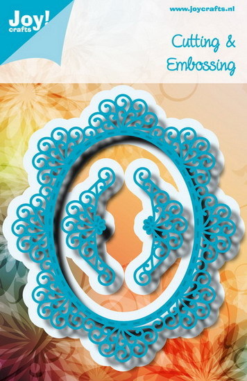 Snijmal - Joy! Crafts - Ovaal: Blauw met Sierrand - 6002/1044