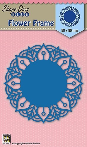 Snijmal - Nellie Snellen - Shape Dies Blue: Flower Frame - SDB025