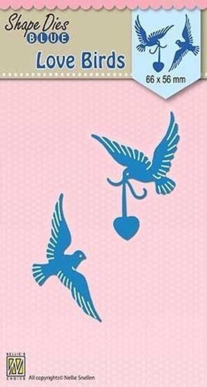 Snijmal - Nellie Snellen - Shape Dies Blue: Love Birds - SDB038