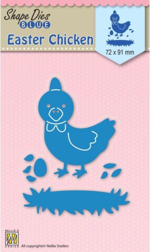 Snijmal - Nellie Snellen - Shape Dies Blue: Easter Chicken - SDB030