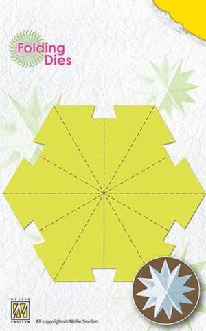 Snijmal - Nellie Snellen - Folding Dies: Christmas Ball Star Large - NFD016