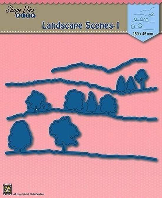 Snijmal - Nellie Snellen - Shape Dies Blue: Landscape Scenes 1 - SDB010
