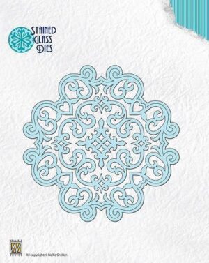 Snijmal - Nellie Snellen - Stained Glass Dies: Fantasy Flower - SGD004