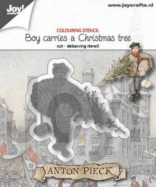 Snijmal - Joy! Crafts - Anton Pieck: Boy Carries A Christmas Tree - 6002/1381
