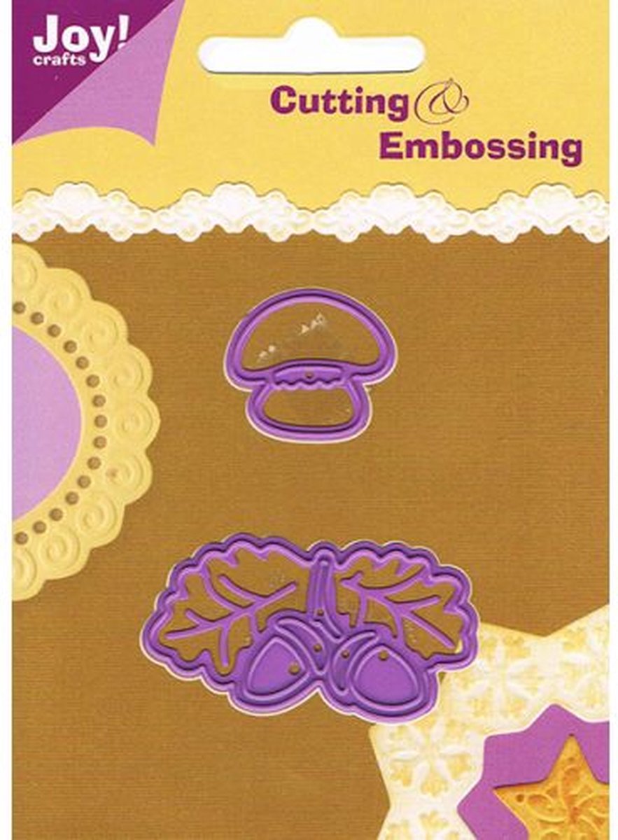 Snijmal - Joy! Crafts - Paddenstoel & Eikenblad - 6002/0058