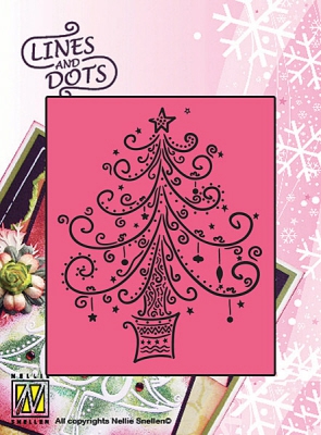 Snijmal - Nellie Snellen - Lines & Dots: Xmas Tree 2 - LD015