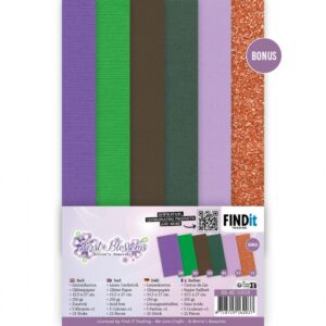 Linnen Kaartenkarton - Berries Beauties - First Blossoms