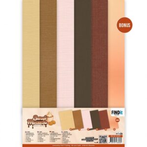 Linnen Kaartenkarton - Berries Beauties - Sweet Moments - 21 x 29,7 cm