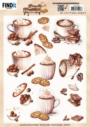 knipvel-3D - Berries Beauties - Sweet Moments - Cookie Delights - CD12432