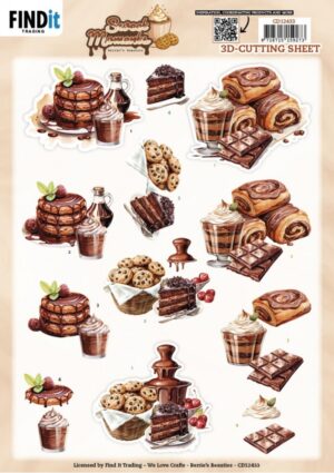 knipvel-3D - Berries Beauties - Sweet Moments - Sugar Treats - CD12433