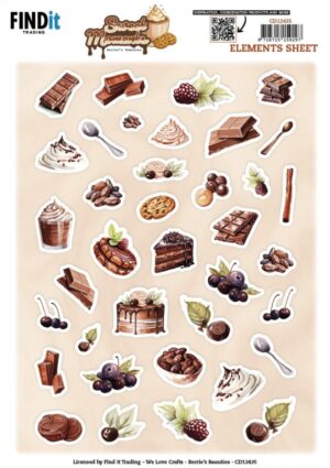 knipvel-3D - Berries Beauties - Sweet Moments - Small Elements - CD12435