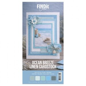 Find It Color - Linnen Kaartenkarton - Ocean Breeze - 13,5 x 27,0 cm