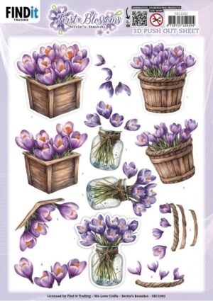 Push-out sheet - 3D - Berrie's Beauties - First Blossoms: Crocus Charm - SB11082