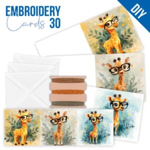 Embroidery Cards Nr. 30 Smart Giraffes