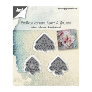 Snijmal - Joy! Crafts - Endless Corners: Heart & Flowers - 6002/1091