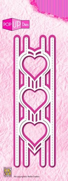 Snijmal - Nellie Snellen - PopUp Dies: 3 Hearts - POP006