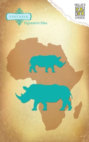 Snijmal - Nellie Snellen - Figurative Dies Big Five: Rhinoceros - VIND031