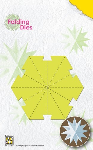 Snijmal - Nellie Snellen - Folding Dies: Christmas Ball Star Medium - NFD017