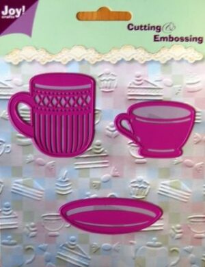 Snijmal - Joy! Crafts - 2 Koppen met Schotel - 6002/0114