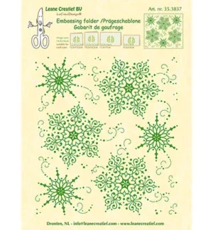 Snijmal - Leane Creatief - Embossing Folder: Snow/Medaillon - 35.3837