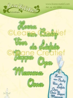 Snijmal - Leane Creatief - Sentiments Dutch: Family - 45.5992